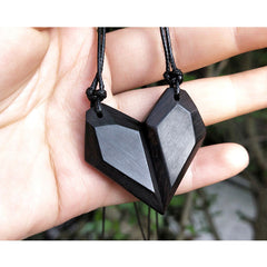 Matching Magnetic Half Hearts His and Her Necklaces Set
