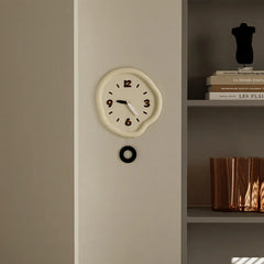 Unique Odd-Shaped Pendulum Wall Clock â€?35×35 cm (Acrylic, Silent)