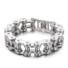 Custom Hiphop Bike Chain Mens Bracelet 22cm