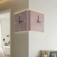 Gulleiâ„?Corner LED Wall Clock - Modern Double Sided Luminous Decor