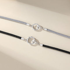 Locking Rings Couple Bracelets Set for Two