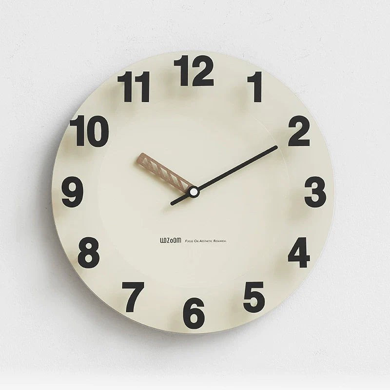 Monochrome Bold Minimalist Silent Wall Clock