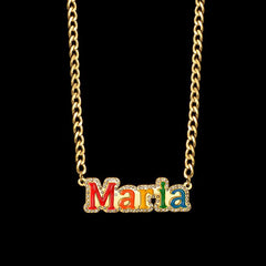 Multi-colored Personal Name Necklace