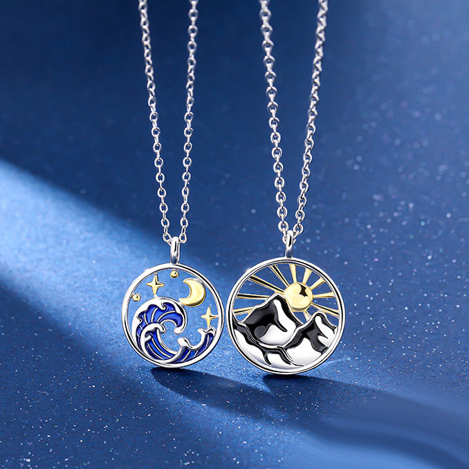 Sun and Moon Couple Gift Jewelry Set for Two