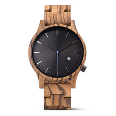 Mens Wooden Watch Gift - Waterproof Eco-Friendly Quartz Watch for Him