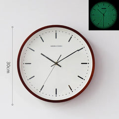 Minimalist Night-Glow Silent Wall Clock â€?12" Metal & Glass