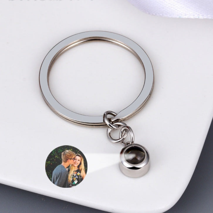 Custom Photo Projection Keychain â€?Personalized Memory Keeper