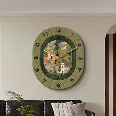 Art Deco Floral Silent Wall Clock â€?Mirror Acrylic