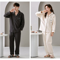 Couples Matching Bear Nightwear Pajamas Set Cotton