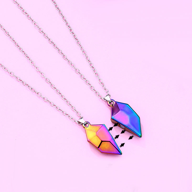 Magnetic Half Hearts Romantic Necklaces for Couples