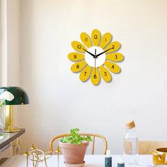 Silent Wall Clock â€?Nordic Sunflower, 30 cm
