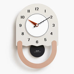 Modern Geometric Silent Pendulum Wall Clock