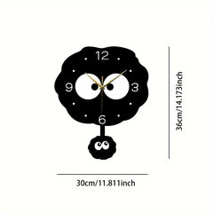 Cute Cartoon Kids Bedroom Silent Wall Clock â€?Playful & Colorful Design