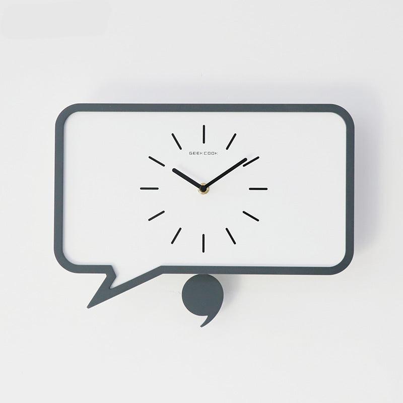 Minimalist Comma Pendulum Silent Wall Clock â€?12" MDF & ABS