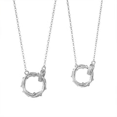 Mobius Rings Couple Necklaces Set