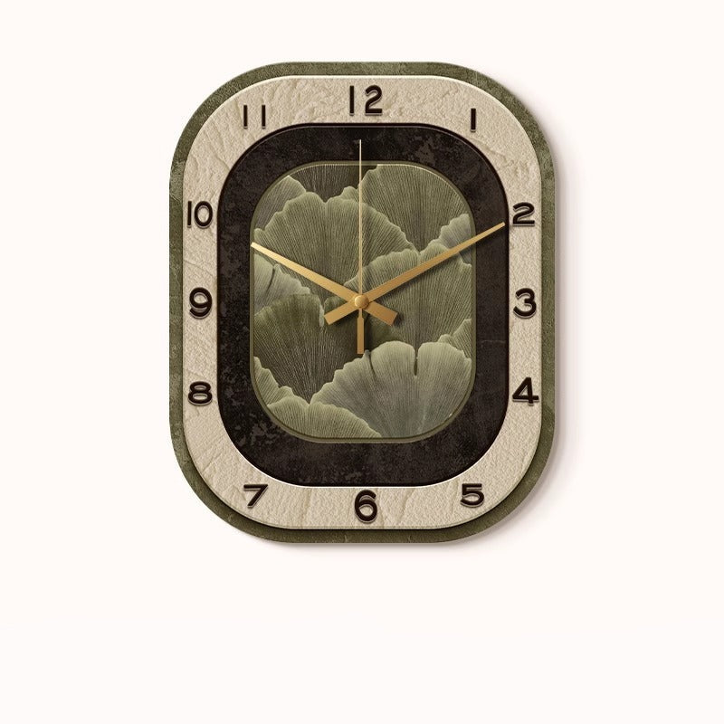 Art Deco Floral Silent Wall Clock â€?Mirror Acrylic