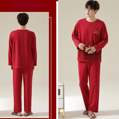 Matching Wedding Sleepwear Red Pyjamas 100% Cotton