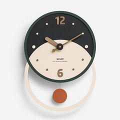 Minimalist Circular Pendulum Silent Wall Clock