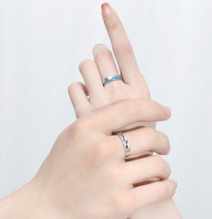Mountain Ocean Matching Promise Rings Set for 2