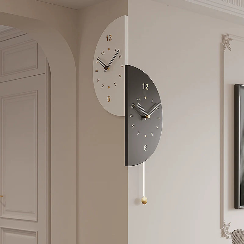 Double Sided Back-lit Led Decorative Corner Pendulum Clock