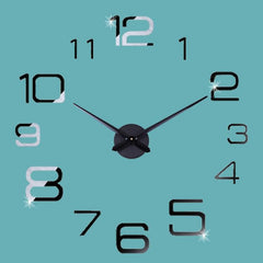 DIY Sticker Long Hands Wall Clock â€?Customizable & Silent Design