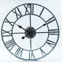 Roman Numerals Metal Wall Deco Clock 40cm