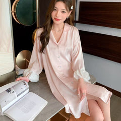 Feminine Ruffle Nightshirt for Women - Gullei