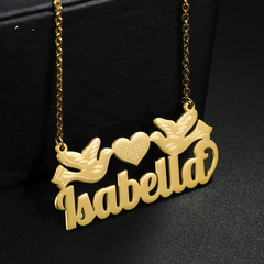 Love Birds Personal Name Necklace