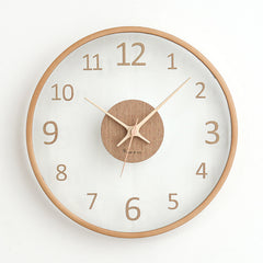 Leaf Hands Solid Wood Analogue Wall Clock (10")