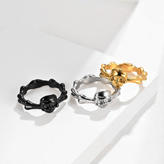 Custom Punk Skull Ring for Him