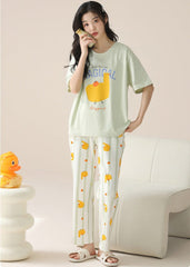 Cute Duck Pyjamas Set for Women - 100% Cotton