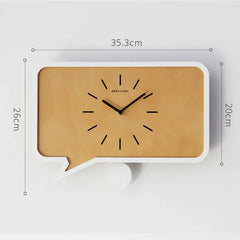 Minimalist Comma Pendulum Silent Wall Clock â€?12" MDF & ABS