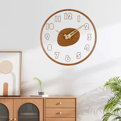 Modern Solid Wood Silent Wall Clock â€?12" Acrylic + Wood