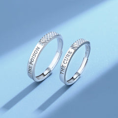 Poison and Cure Matching Promise Rings for Couples