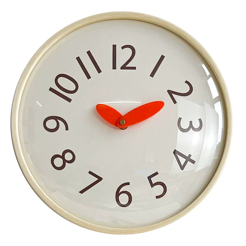Cute Minimalist Silent Wall Clock - Glass Front