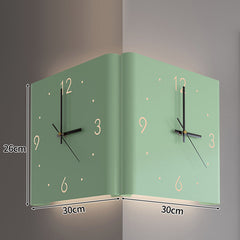 Gulleiâ„?Corner LED Wall Clock - Modern Double Sided Luminous Decor