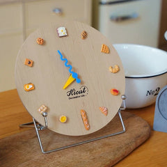 Bakery Themed 3D Analog Silent Wall Clock - Eco-Friendly Kitchen & Dining Decor