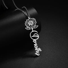 Gulleiâ„?Sunflower Personal Name Necklace
