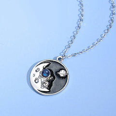 Personalized Couple Necklaces Set for Space Fans