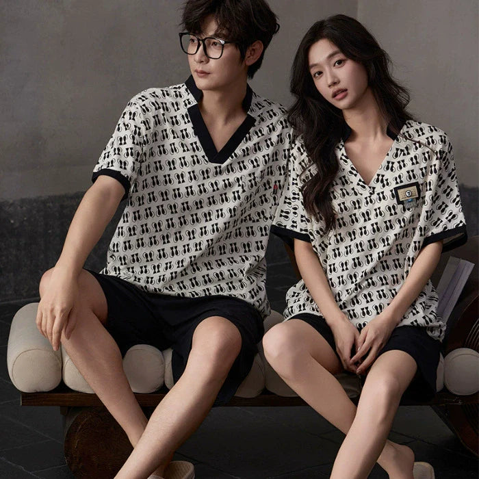 Printed Couple PJs - Soft Modal Summer Set