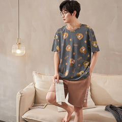 Interactive Bear Tail Couple's Pajama Set