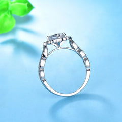 1 Carat Flower Cluster Moissanite Diamond Ring