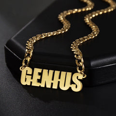 Gulleiâ„?Personal Big Name Thick Chain Necklace
