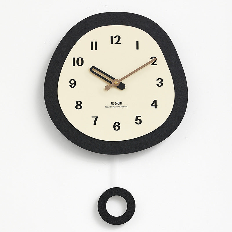 Gulleiâ„?Modern Wall Decor Round Pendulum Clock