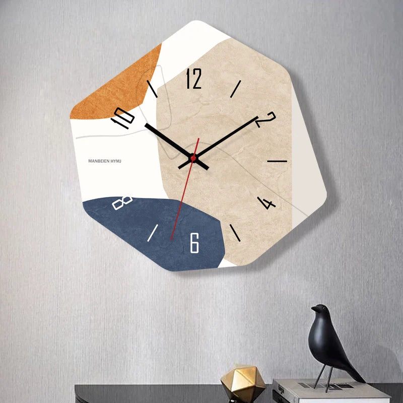 Gulleiâ„?Modern Odd Shaped Analog Silent Wall Clock