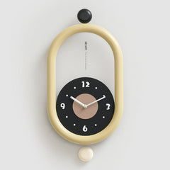 Long Minimalist Pendulum Analog Wall Clock