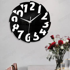 Big Numeral Cutout Silent Wall Clock â€?12" Acrylic