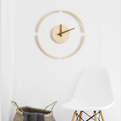 Nordic Transparent Analog Silent Wooden Wall Clock