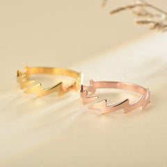 Matching Adjustable Size Steel Rings Set
