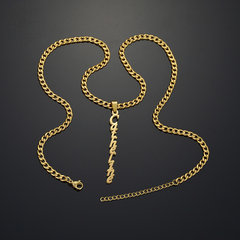 Thick Chain Vertical Name Necklace